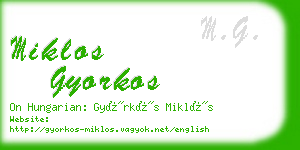 miklos gyorkos business card
